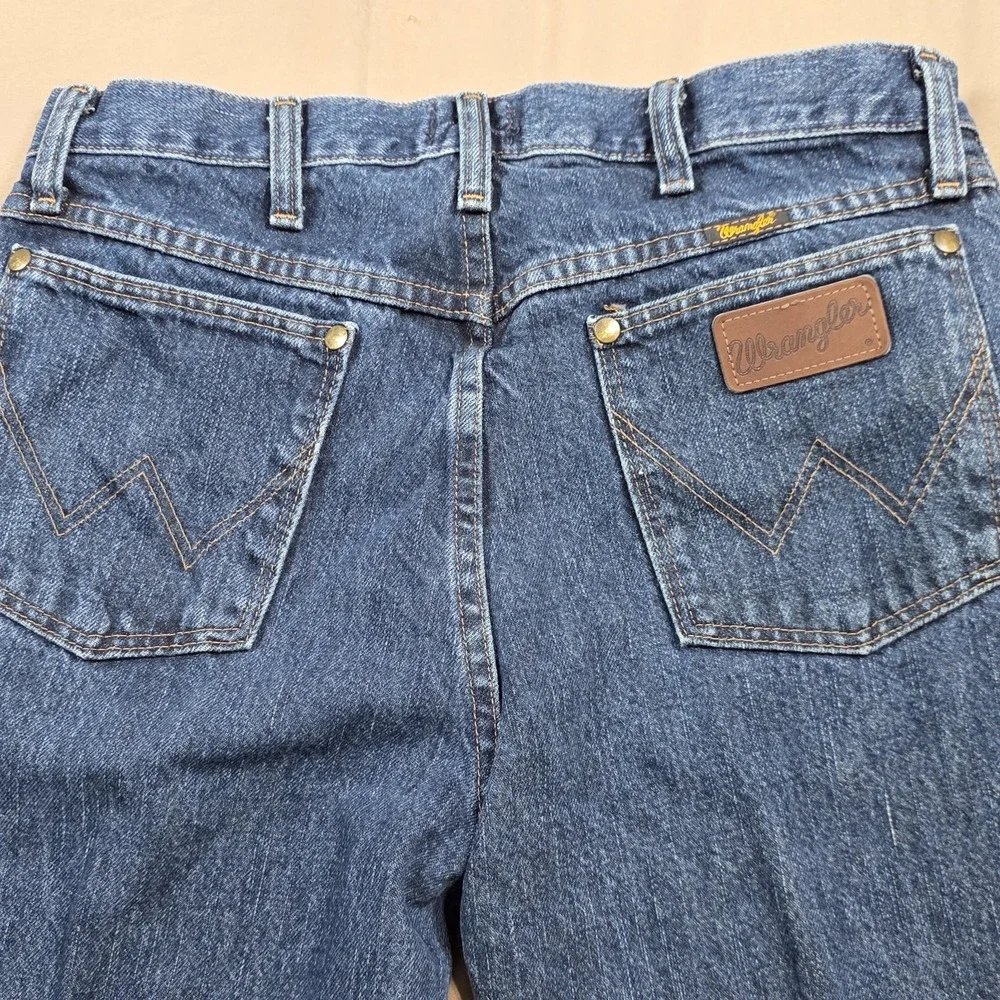 Wrangler 47MWZ Premium‎ Performance Mens 32x34 Regular Fit Cowboy Cut Jeans Blue